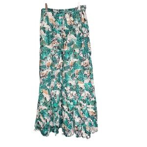 Kim Rogers Women Maxi Skirt Tiered Lined Festival Boho‎ Prairie Peasant Sz Small